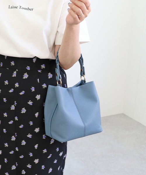 ｚ*ｉ様 ［美品］ブラックハンドバッグ 編み込みハンドル MIAN ショルダーバッグ バッグ 編み込みハンドル2wayショルダー