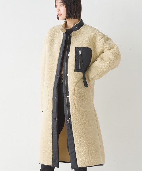 「OMNES」 コート LARGE アイボリー レディース_画像8