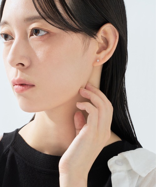 Jewel closet by L＆Co. Ｋ18ピアス Jewel closet by L&Co. ピアス K18ホワイトゴールド ダイヤモンド0.20