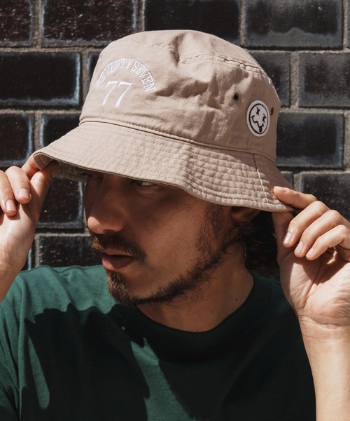 seventy seven 帽子 ハット mko12741-embroidery bucket cap (77arch