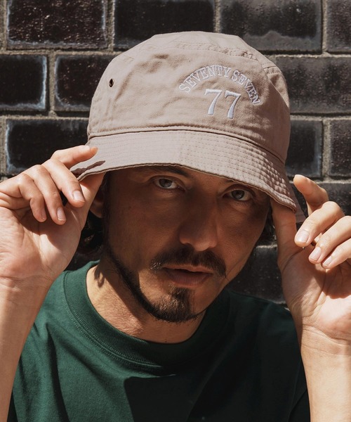 seventy seven 帽子 ハット mko12741-embroidery bucket cap (77arch