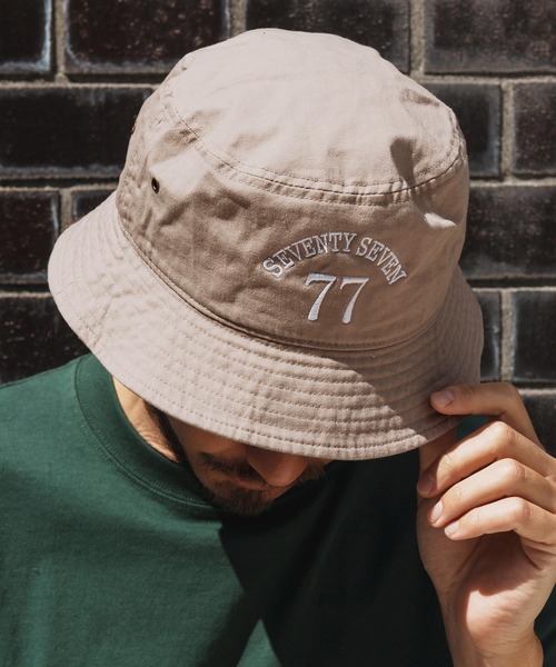 seventy seven 帽子 ハット mko12741-embroidery bucket cap (77arch