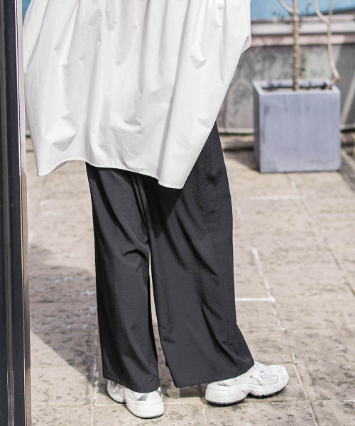 la.f（ラ・エフ） パンツ 「biyori」”楽ちんキレイ”リネン風ワイド