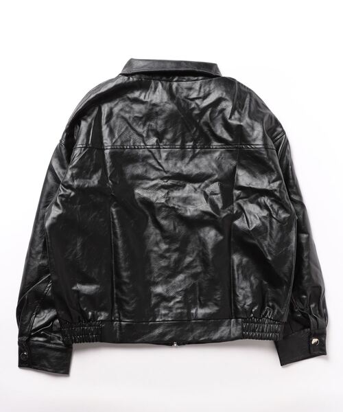 「almo」 「burlesque」ジップアップブルゾン MEDIUM ブラック レディース_画像2