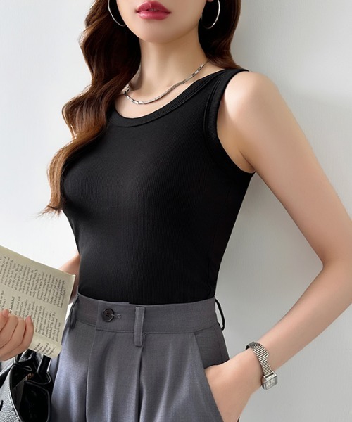 t.japan カップ付きタンクトップ カップ付きタンクトップ(M オフシロ): トップス｜Right-on公式
