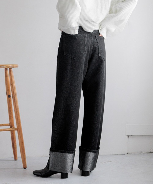 [LOWRYS FARM] Denim брюки MEDIUM черный женский 