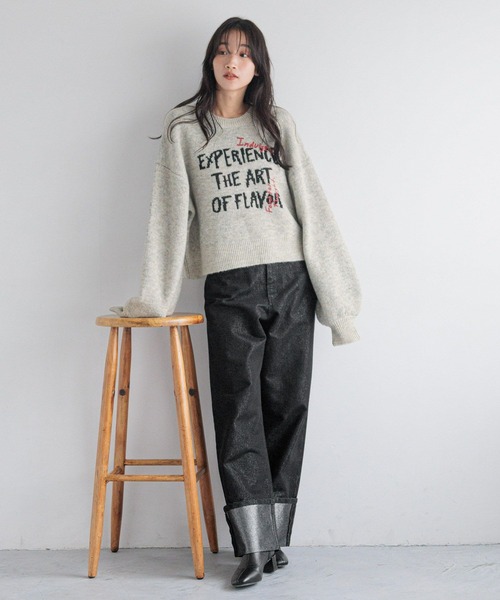 [LOWRYS FARM] Denim брюки MEDIUM черный женский 