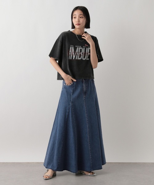 LOWRYS FARM スカート デニムフレアスカート 495442 : ZOZOTOWN