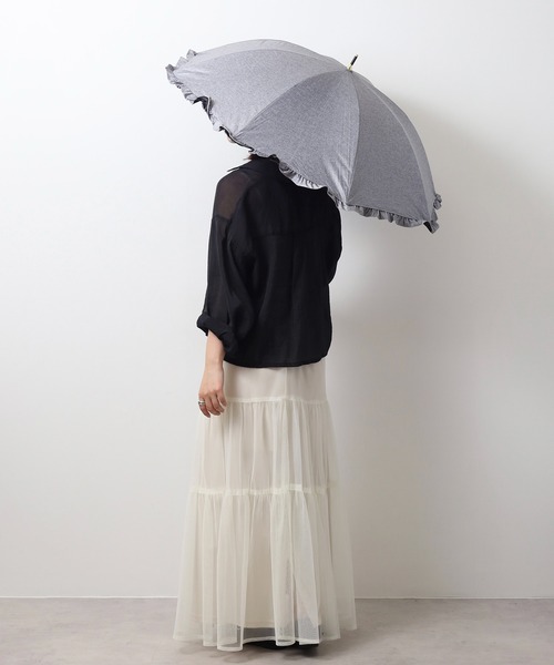 assa 傘 assa DENIM 日傘 フリル レディース : ZOZOTOWN Yahoo!店