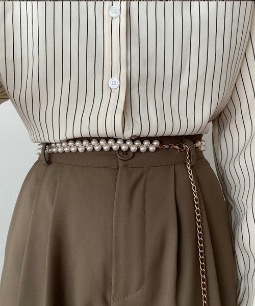 shoppinggo ベルト パールベルト パール チェーンベルト レディース