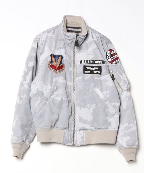 AVIREX（アヴィレックス） ブルゾン LARGE グレー メンズ : ZOZOTOWN