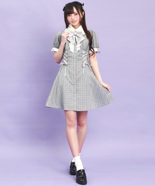 Secret Honey 半袖 ワンピース Secret Honey 「Secret Honey」 半袖ワンピース - ネイビー