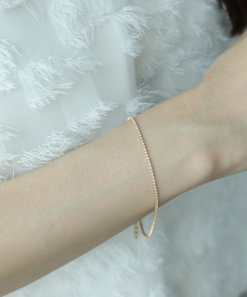 【色: 3mm/19cm】Bellitia Jewelry テニスブレスレット Amazon | 3 ctブルー&ホワイトダイヤモンドテニスブレスレット14