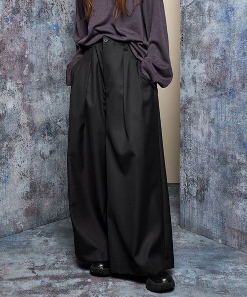 MAISON SPECIAL（メゾンスペシャル） スラックス 1 ブラック メンズ