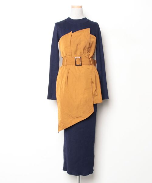 UN3D.（アンスリード） ニットワンピース FREE ネイビー レディース