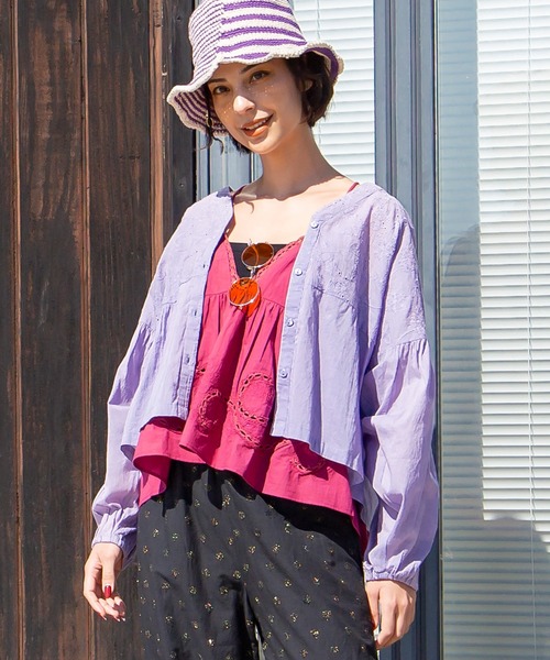 ブラウス シャツ 「チャイハネ」アワセム刺繍ブラウス レディース