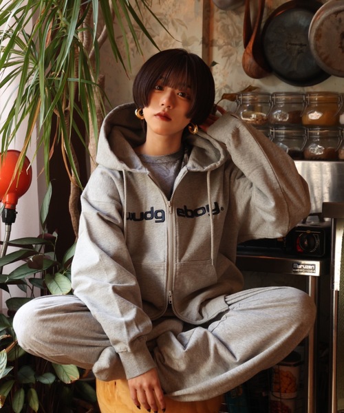 wudgeboy ジップパーカー パーカー WudgeBoy 「WudgeBoy」 ジップアップパーカー LARGE グレー