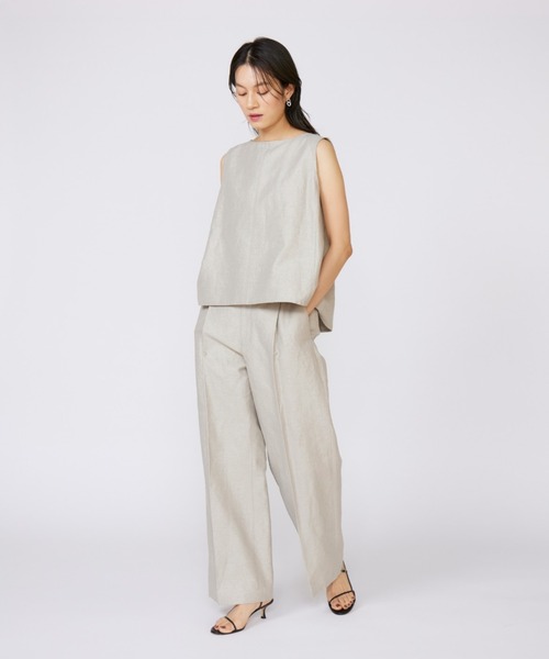 INED（イネド） パンツ ラメワンタックワイドパンツ「セットアップ対応