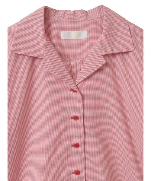 219 PINK HOUSE チェック柄半袖ブラウス OUTLET】チェックシャツブラウス｜ピンクハウスオフィシャル
