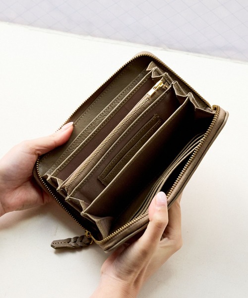 新品 未使用 zucchero（ズッケロ） 長財布 ブラウン ♪ ミニ 長財布 財布 zucchero ズッケロ 本革 レディース ラウンド型 大