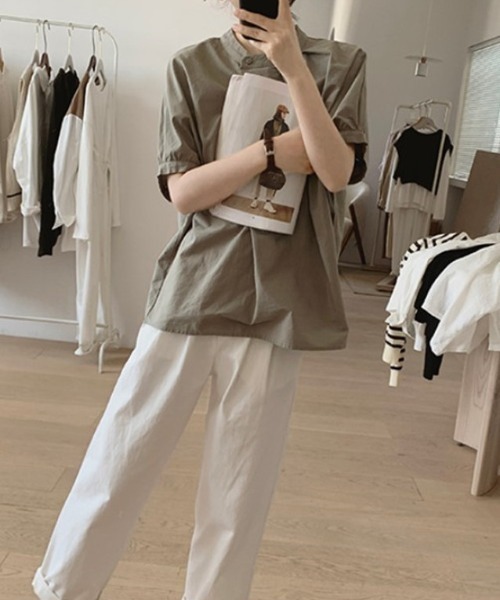 「deux amour」 半袖ブラウス FREE ベージュ レディース_画像9