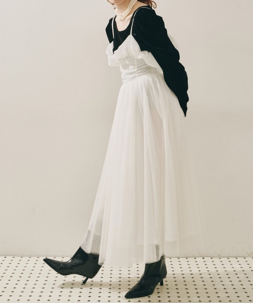 J1U by LA BELLE ETUDE ワンピース ヘムフリルコルセットワンピース