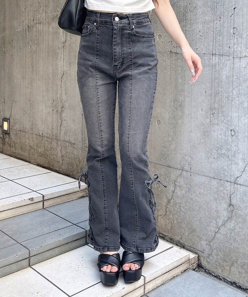 INGNI（イング） ジーンズ デニム デニムパンツ サイドレースアップ