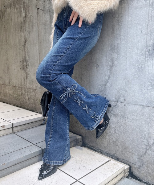 INGNI（イング） ジーンズ デニム デニムパンツ サイドレースアップ