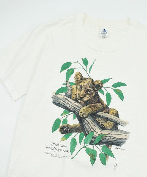 VINTAGE tシャツ 「USED」90's JIm Morris “Lion” アニマル Tシャツ