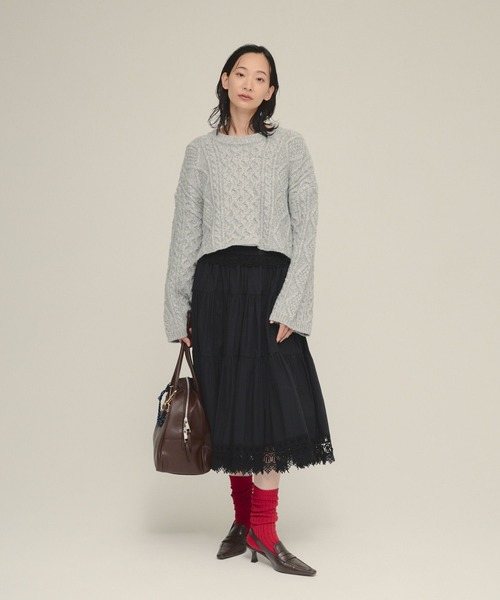 JEANASIS（ジーナシス） ニット セーター 「eL」3G Cable Short