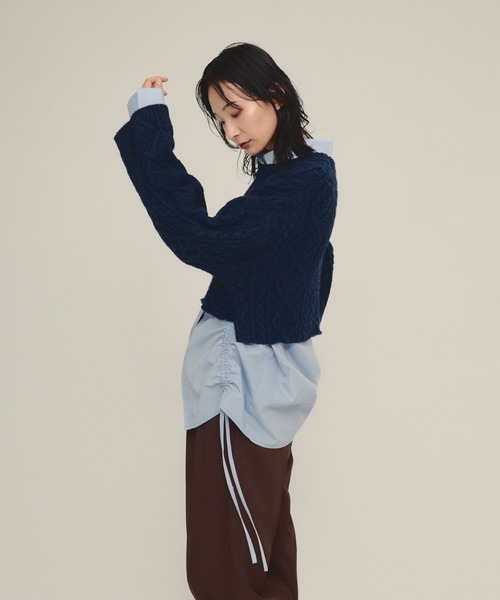 JEANASIS（ジーナシス） ニット セーター 「eL」3G Cable Short