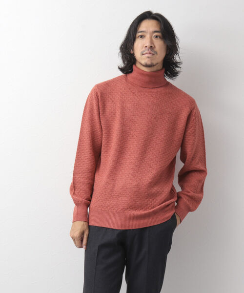 「NOLLEY'S goodman」 タートルネックニット L オレンジ メンズ_画像6