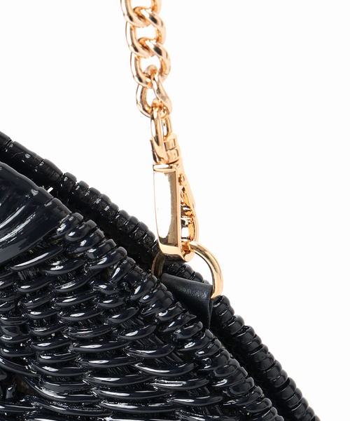 capaf カパフ　ニット　バッグ　ブラック　イタリア製 capaf カパフニットバッグブラックイタリア製