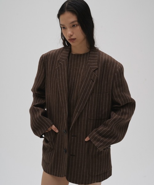 TODAYFUL テーラージャケット TODAYFUL ジャケット テーラードジャケット Boyfriend Stripe Linen