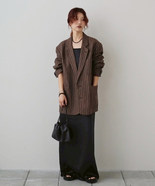 TODAYFUL ジャケット テーラードジャケット Boyfriend Stripe Linen