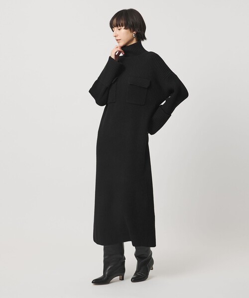 SACRA（サクラ） ワンピース 「SACRA」Wポケット タートル リブ