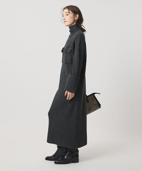 SACRA（サクラ） ワンピース 「SACRA」Wポケット タートル リブ