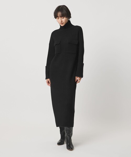 SACRA（サクラ） ワンピース 「SACRA」Wポケット タートル リブ