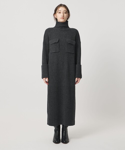 SACRA（サクラ） ワンピース 「SACRA」Wポケット タートル リブ