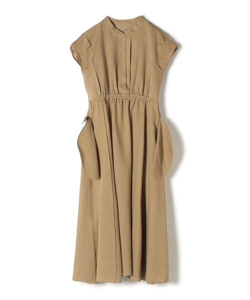 「SHIPS」 半袖ワンピース 36 ベージュ レディース_画像10