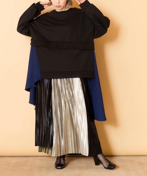 「OSMOSIS」 「loaf」スウェットカットソー ONE SIZE ブラック レディース_画像2