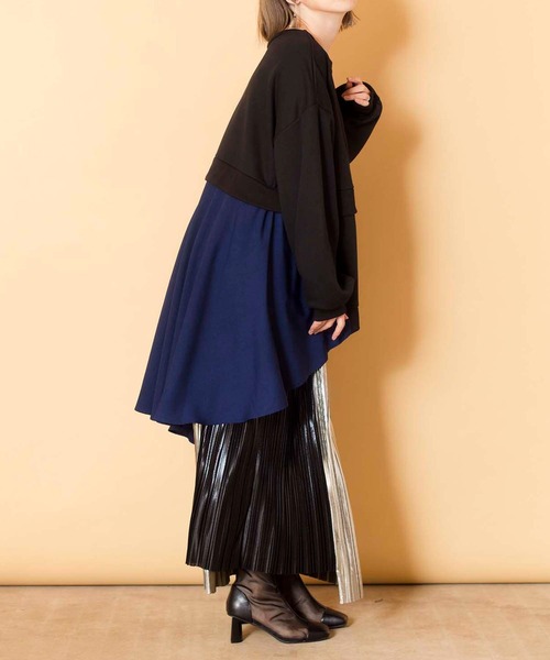 「OSMOSIS」 「loaf」スウェットカットソー ONE SIZE ブラック レディース_画像3