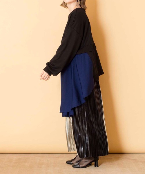 「OSMOSIS」 「loaf」スウェットカットソー ONE SIZE ブラック レディース_画像6