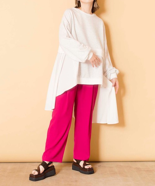 「OSMOSIS」 「loaf」スウェットカットソー ONE SIZE ブラック レディース_画像9