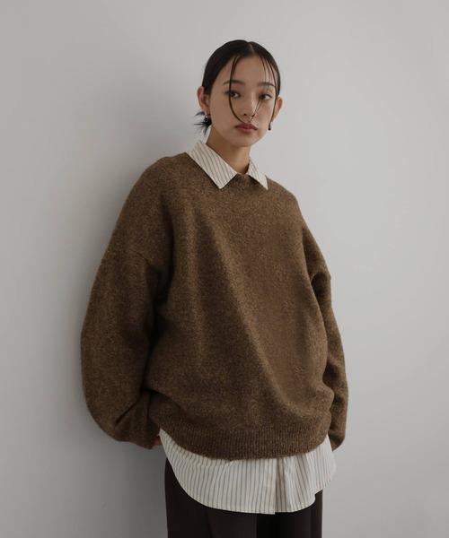 hellam（ヘラム） ニット セーター クルーネックカラーニットプル