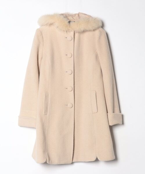 MISCH MASCH（ミッシュマッシュ） チェック柄コート M ベージュ