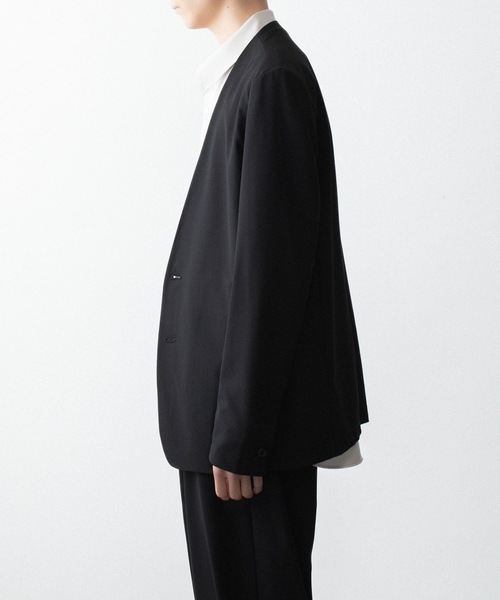 ジャケット ノーカラージャケット WO/TA ストレッチトロ カラーレスJKT / WO/TA STRETCH TRO COLLARLESS JKTの画像