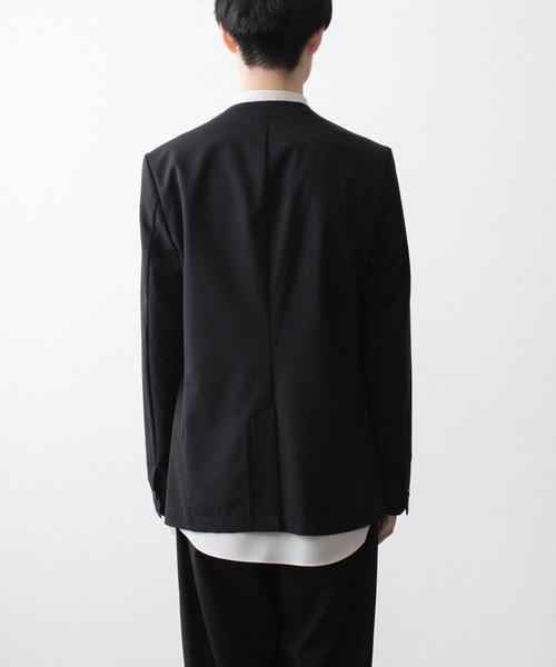 ジャケット ノーカラージャケット WO/TA ストレッチトロ カラーレスJKT / WO/TA STRETCH TRO COLLARLESS JKTの画像