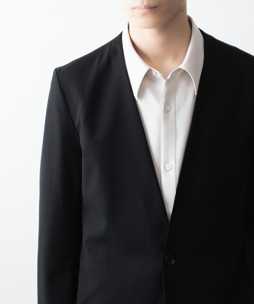 ジャケット ノーカラージャケット WO/TA ストレッチトロ カラーレスJKT / WO/TA STRETCH TRO COLLARLESS JKTの画像