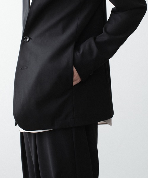 ジャケット ノーカラージャケット WO/TA ストレッチトロ カラーレスJKT / WO/TA STRETCH TRO COLLARLESS JKTの画像